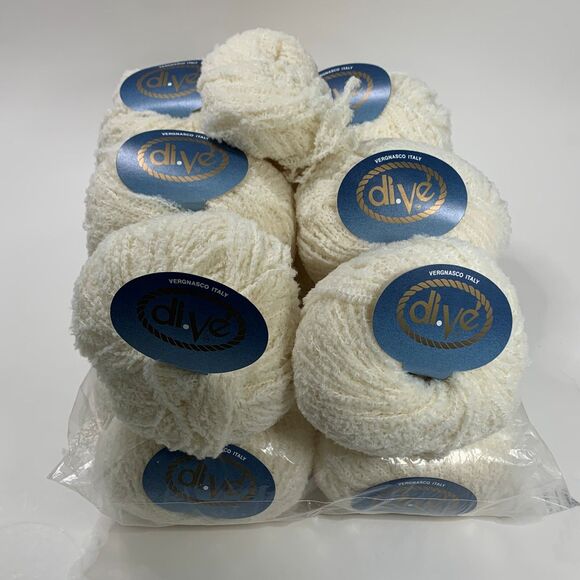 Italian Yarn Wool Blend Marmotta Off White Yarn 16 Skeins Discontinued 50 Grams